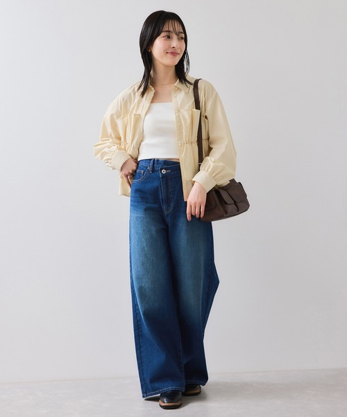 VIS(ビス)の「ビスチェドッキングシャツ/イージーケア(シャツ/ブラウス・レディース・ブラウン系その他/オフホワイト/クリーム・FREE)」の4枚目の写真