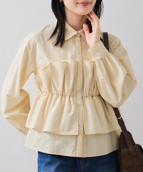 VIS(ビス)の「ビスチェドッキングシャツ/イージーケア(シャツ/ブラウス・レディース・ブラウン系その他/オフホワイト/クリーム・FREE)」の6枚目の写真