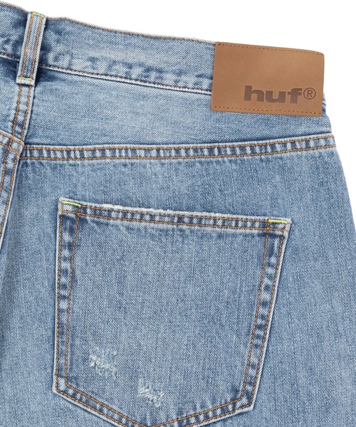 HUF(ハフ)の「EXPRESSION REPAIR DENIM PANT(デニムパンツ・メンズ・ライトインディゴブルー/ブラック系その他・28/30/32/34/36)」の9枚目の写真