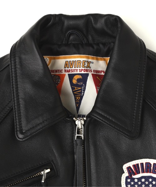 AVIREX（アヴィレックス）の「《KID'S》LIGHT SIGNATURE VARSITY JACKET/ライト シグネチャー バーシティー ジャケット（ブルゾン・キッズ・ブラック・M/S/L）」の3枚目の写真