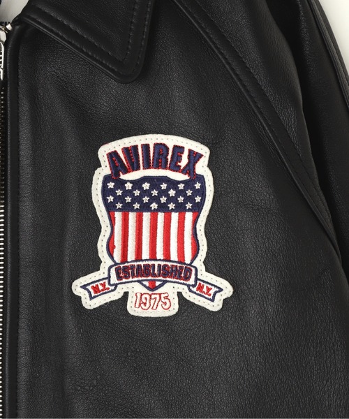 AVIREX（アヴィレックス）の「《KID'S》LIGHT SIGNATURE VARSITY JACKET/ライト シグネチャー バーシティー ジャケット（ブルゾン・キッズ・ブラック・M/S/L）」の4枚目の写真