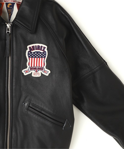 AVIREX（アヴィレックス）の「《KID'S》LIGHT SIGNATURE VARSITY JACKET/ライト シグネチャー バーシティー ジャケット（ブルゾン・キッズ・ブラック・M/S/L）」の6枚目の写真