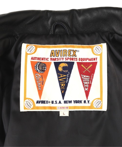 AVIREX（アヴィレックス）の「《KID'S》LIGHT SIGNATURE VARSITY JACKET/ライト シグネチャー バーシティー ジャケット（ブルゾン・キッズ・ブラック・M/S/L）」の8枚目の写真