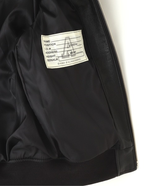 AVIREX（アヴィレックス）の「《KID'S》LIGHT SIGNATURE VARSITY JACKET/ライト シグネチャー バーシティー ジャケット（ブルゾン・キッズ・ブラック・M/S/L）」の9枚目の写真