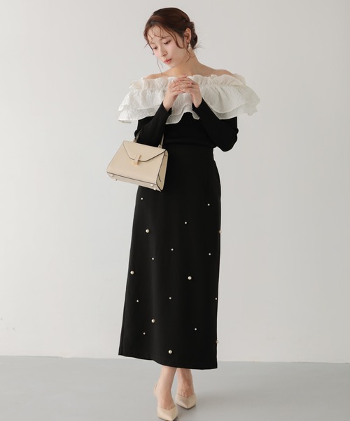 Fit more(フィットモア)の「パールペンシルスカート(スカート・レディース・ブラウン/ブラック/アイボリー・PS/S/M)」の22枚目の写真