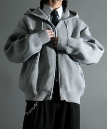 Starting Over（スターティングオーバー）の「スポンディッシュ ダブルジップアップ ニットパーカー フーディー 無地 長袖（パーカー）」