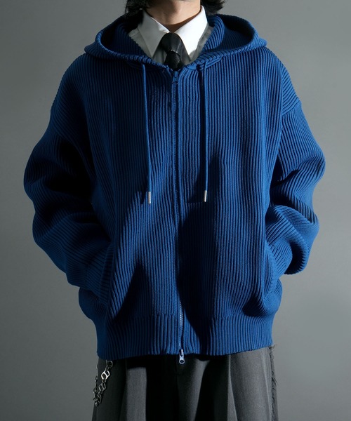 セール】スポンディッシュ ダブルジップ ニットパーカー フーディー