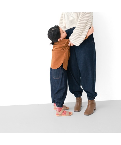 L.COPECK(エルコペック)の「倉敷ジーンズ作務衣パンツ(デニムパンツ・キッズ・ワンウォッシュ・150cm/160cm)」の4枚目の写真
