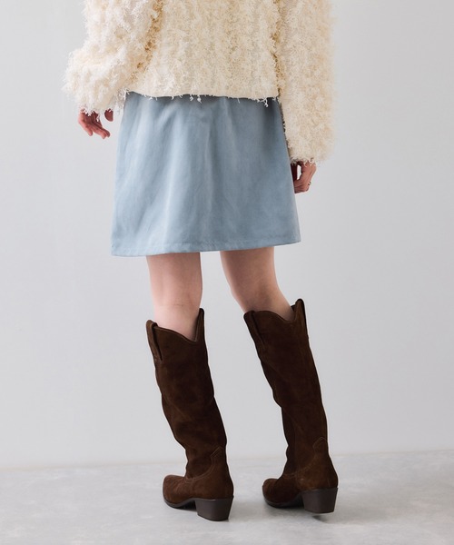 VIS(ビス)の「釦ポイントスエードライクミニスカート(スカート・レディース・ブルー系その他4/ダークブラウン・FREE)」の20枚目の写真