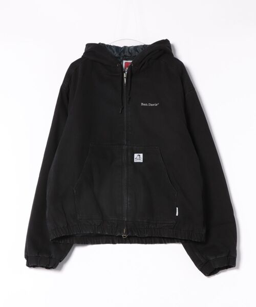 BEN DAVIS(ベンデイビス)の「【BEN DAVIS/ベンデイビス】ウォッシュ加工 ツイルアクティブパーカー 中綿 防寒(ブルゾン・メンズ・ブラック・X-LARGE/MEDIUM/LARGE)」の4枚目の写真