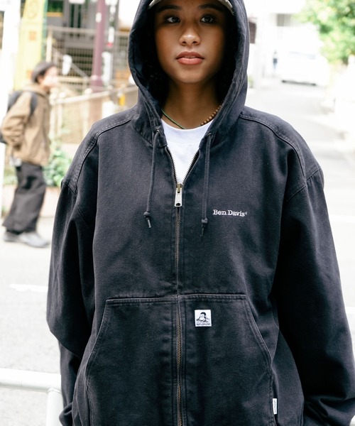 BEN DAVIS(ベンデイビス)の「【BEN DAVIS/ベンデイビス】ウォッシュ加工 ツイルアクティブパーカー 中綿 防寒(ブルゾン・メンズ・ブラック・X-LARGE/MEDIUM/LARGE)」の8枚目の写真