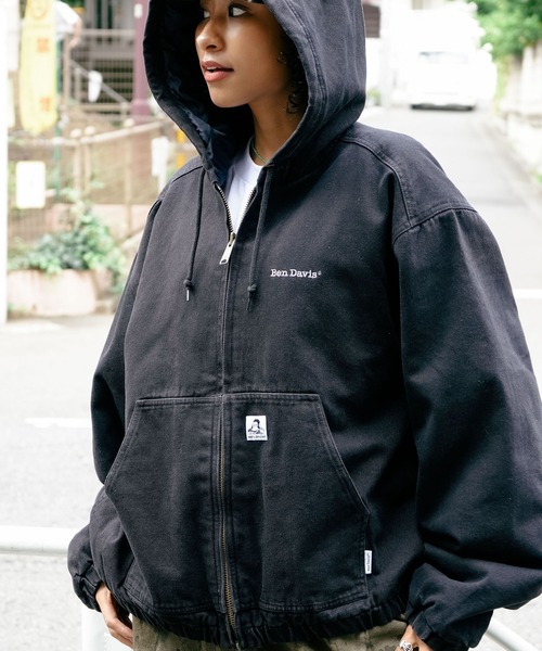 BEN DAVIS(ベンデイビス)の「【BEN DAVIS/ベンデイビス】ウォッシュ加工 ツイルアクティブパーカー 中綿 防寒(ブルゾン・メンズ・ブラック・X-LARGE/MEDIUM/LARGE)」の9枚目の写真