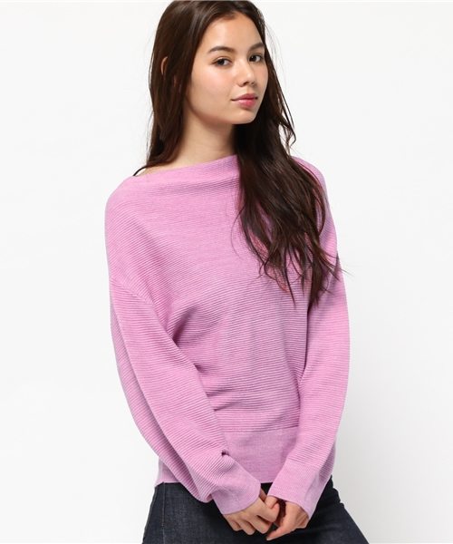 MOUSSY（マウジー）の「GATHER STITCH POK（ニット/セーター・レディース・オフホワイト/キャメル/ダークカーキ/ダークグレー/ライトピンク/ベージュ/トップグレー・FREE）」の7枚目の写真