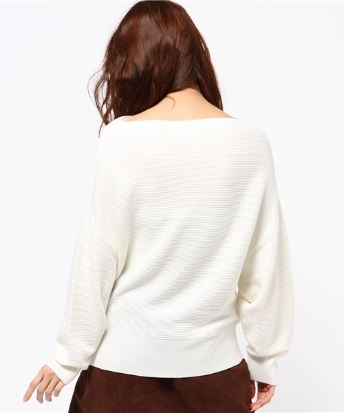 MOUSSY（マウジー）の「GATHER STITCH POK（ニット/セーター・レディース・オフホワイト/キャメル/ダークカーキ/ダークグレー/ライトピンク/ベージュ/トップグレー・FREE）」の10枚目の写真