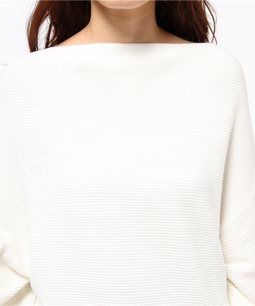 MOUSSY（マウジー）の「GATHER STITCH POK（ニット/セーター・レディース・オフホワイト/キャメル/ダークカーキ/ダークグレー/ライトピンク/ベージュ/トップグレー・FREE）」の12枚目の写真