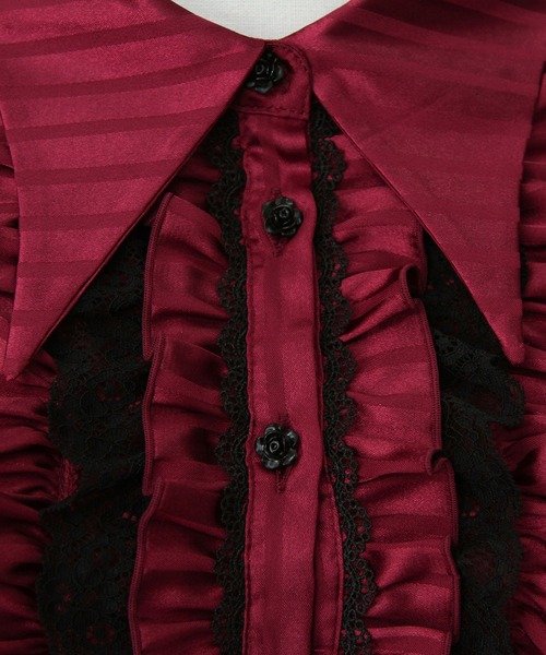 DearMyLoveゴシック風レースマーメイドロングワンピース ゴシック風レースフリルマーメイドレースアップロングワンピース