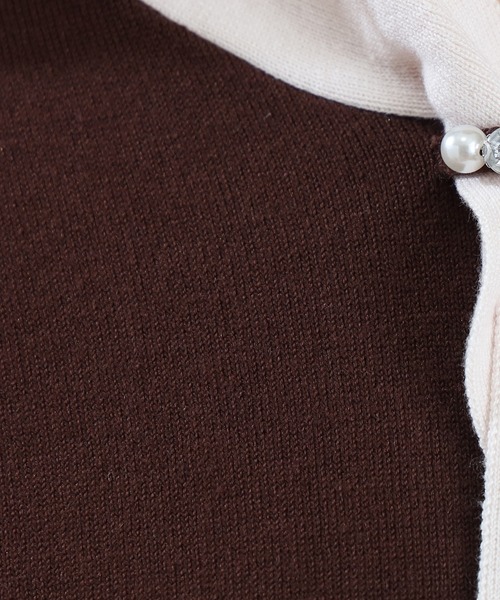 ASTORIA ODIER（アストリアオディール）の「配色ボウタイパールビジュー付きニット（ニット/セーター・レディース・アイボリー/ブラック/ピンクベージュ/ブラウン・MEDIUM/LARGE）」の19枚目の写真