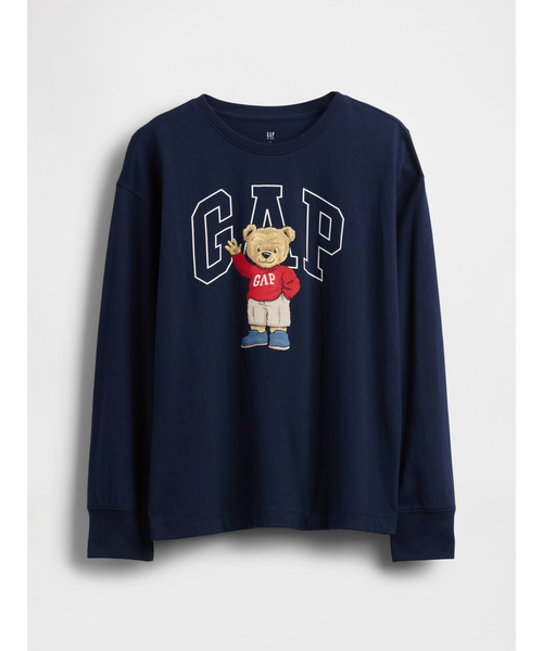 GAP(ギャップ)の「ブラナンベア GAPロゴTシャツ (キッズ)(Tシャツ/カットソー・キッズ・ネイビー/ベージュ・110cm/120cm/130cm/140cm/150cm/160cm)」の2枚目の写真