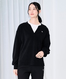 Arnold Palmer | ふんわリッチ キーネック プルオーバー + ロンTセット(アンサンブル)