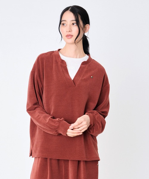 Arnold Palmer(アーノルドパーマー)の「ふんわリッチ キーネック プルオーバー + ロンTセット(アンサンブル・レディース・テラコッタ/ブラック/ライトベージュ・L/S/M)」の21枚目の写真