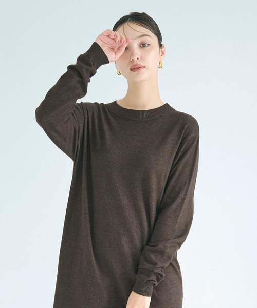 coca(coca)(コカ)の「マキシニットワンピース(ワンピース・レディース・ブラウン/チャコール・S/M/L)」の6枚目の写真