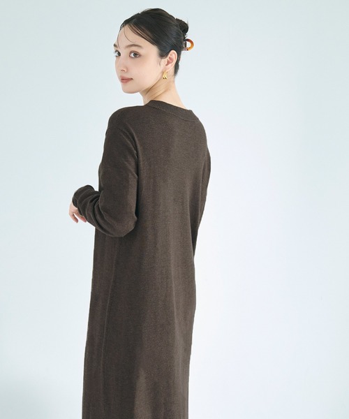 coca(coca)(コカ)の「マキシニットワンピース(ワンピース・レディース・ブラウン/チャコール・S/M/L)」の7枚目の写真