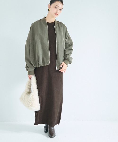 coca(coca)(コカ)の「マキシニットワンピース(ワンピース・レディース・ブラウン/チャコール・S/M/L)」の9枚目の写真