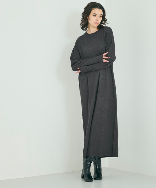 coca(coca)(コカ)の「マキシニットワンピース(ワンピース・レディース・ブラウン/チャコール・S/M/L)」の12枚目の写真
