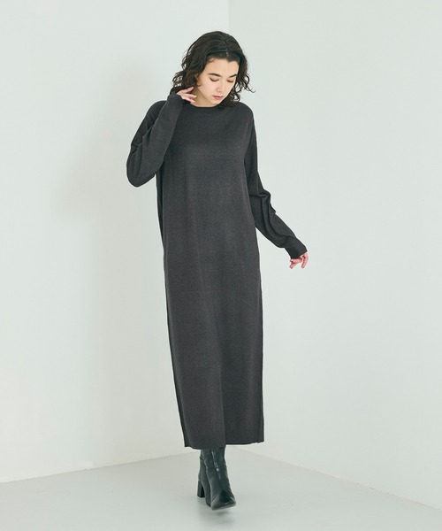 coca(coca)(コカ)の「マキシニットワンピース(ワンピース・レディース・ブラウン/チャコール・S/M/L)」の13枚目の写真