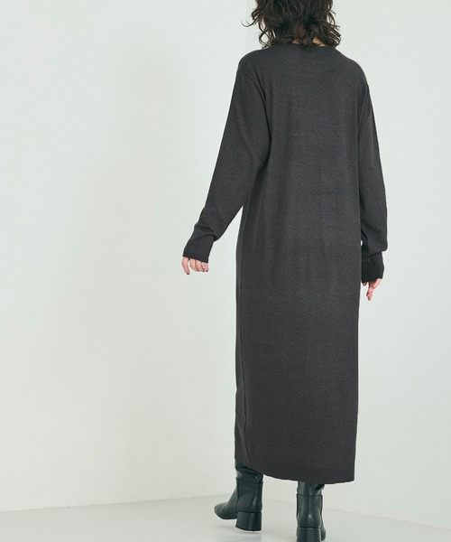 coca(coca)(コカ)の「マキシニットワンピース(ワンピース・レディース・ブラウン/チャコール・S/M/L)」の15枚目の写真