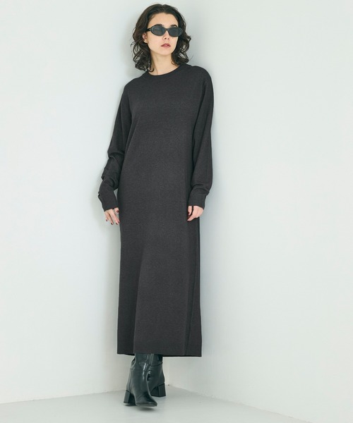 coca(coca)(コカ)の「マキシニットワンピース(ワンピース・レディース・ブラウン/チャコール・S/M/L)」の16枚目の写真