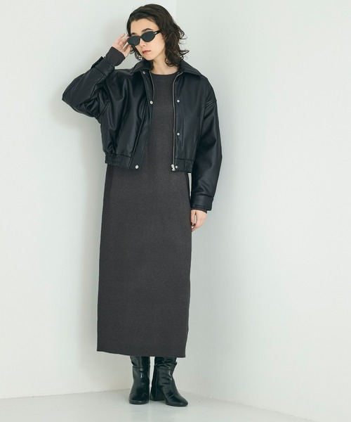 coca(coca)(コカ)の「マキシニットワンピース(ワンピース・レディース・ブラウン/チャコール・S/M/L)」の18枚目の写真