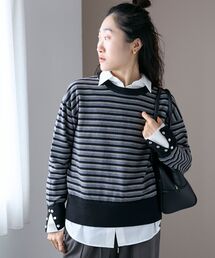 le.coeur blanc | スリーブボタンクループルオーバー(ニット/セーター)