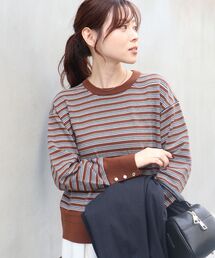 スリーブボタンクループルオーバー