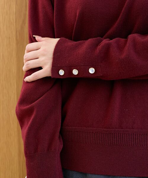le.coeur blanc(ルクールブラン)の「スリーブボタンクループルオーバー(ニット/セーター・レディース・ブラック系その他/ダークグリーン/ブラウン系その他2/ベージュ/ボルドー・38)」の15枚目の写真