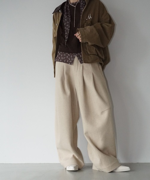 chuclla（チュクラ）の「ニュアンスカラーウールパンツ chw25a104（その他パンツ・レディース・アイボリー/ピンク/ブラック・S/M/L）」の4枚目の写真