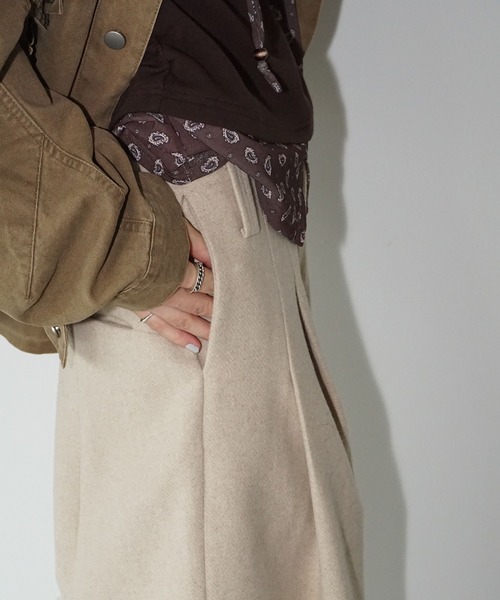 chuclla（チュクラ）の「ニュアンスカラーウールパンツ chw25a104（その他パンツ・レディース・アイボリー/ピンク/ブラック・S/M/L）」の5枚目の写真
