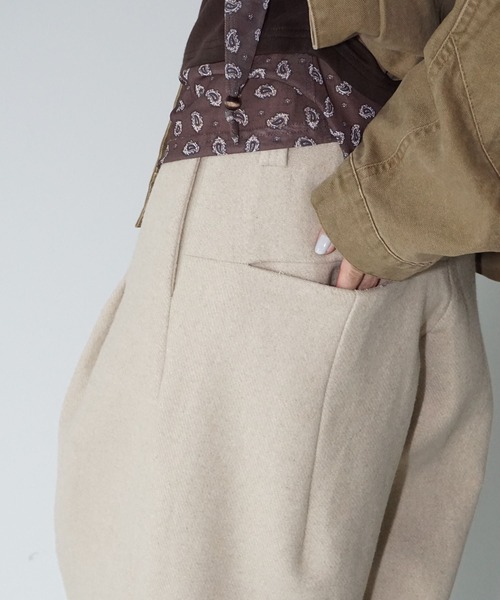 chuclla（チュクラ）の「ニュアンスカラーウールパンツ chw25a104（その他パンツ・レディース・アイボリー/ピンク/ブラック・S/M/L）」の10枚目の写真