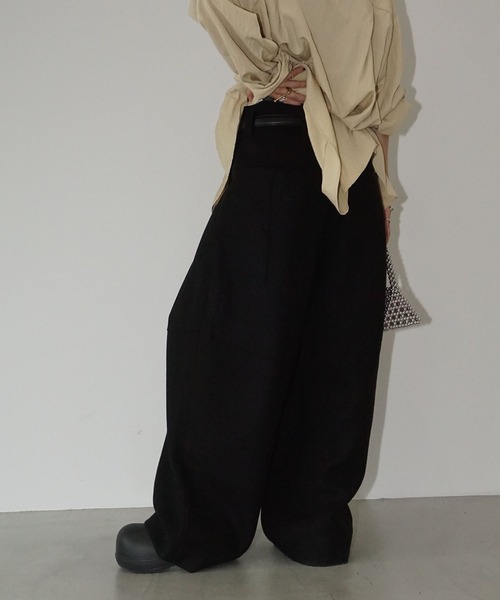 chuclla（チュクラ）の「ニュアンスカラーウールパンツ chw25a104（その他パンツ・レディース・アイボリー/ピンク/ブラック・S/M/L）」の14枚目の写真
