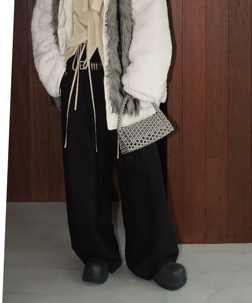 chuclla（チュクラ）の「ニュアンスカラーウールパンツ chw25a104（その他パンツ・レディース・アイボリー/ピンク/ブラック・S/M/L）」の17枚目の写真