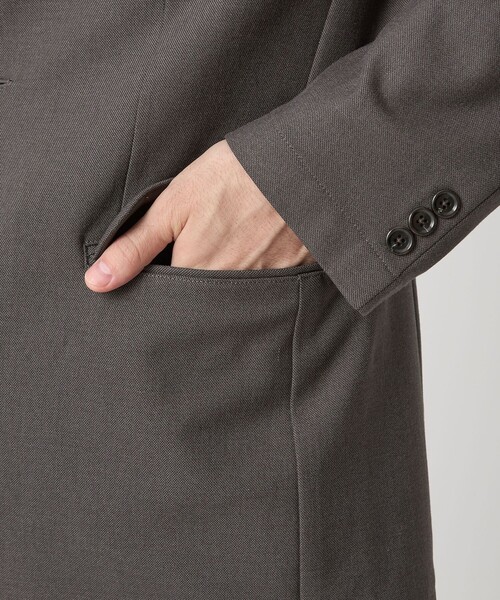 green label relaxing（グリーンレーベルリラクシング）の「TRA シャーク ナロー ジャケット（テーラードジャケット・メンズ・ネイビー/ダークグレー/モカ・S/M/L/XL）」の11枚目の写真