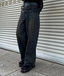 NYLAUS（ナイラス）の「【Nylaus】ヴィンテージ デニムワイドパンツ デニムパンツ ワイドパンツ（デニムパンツ）」