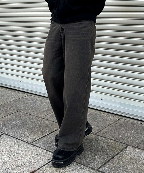 NYLAUS（ナイラス）の「【Nylaus】ヴィンテージ デニムワイドパンツ デニムパンツ ワイドパンツ（デニムパンツ・メンズ・ブルー/ブラック/ネイビー/チャコール・M/LL/L）」の2枚目の写真