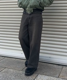 NYLAUS（ナイラス）の「【Nylaus】ヴィンテージ デニムワイドパンツ デニムパンツ ワイドパンツ（デニムパンツ）」