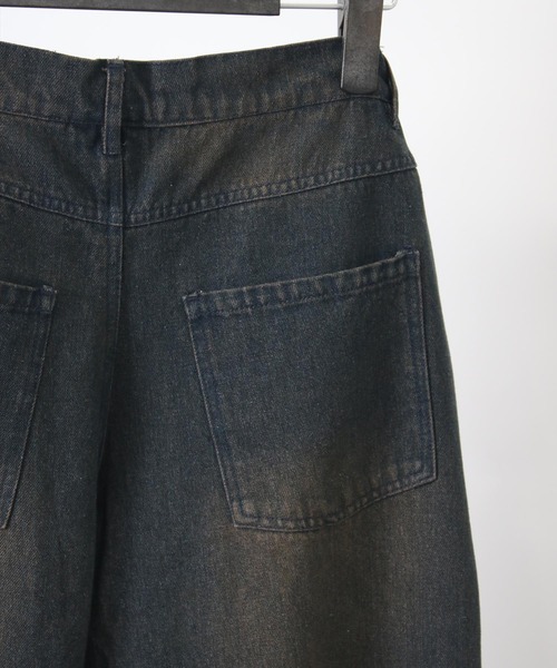 NYLAUS（ナイラス）の「【Nylaus】ヴィンテージ デニムワイドパンツ デニムパンツ ワイドパンツ（デニムパンツ・メンズ・ブルー/ブラック/ネイビー/チャコール・M/LL/L）」の8枚目の写真