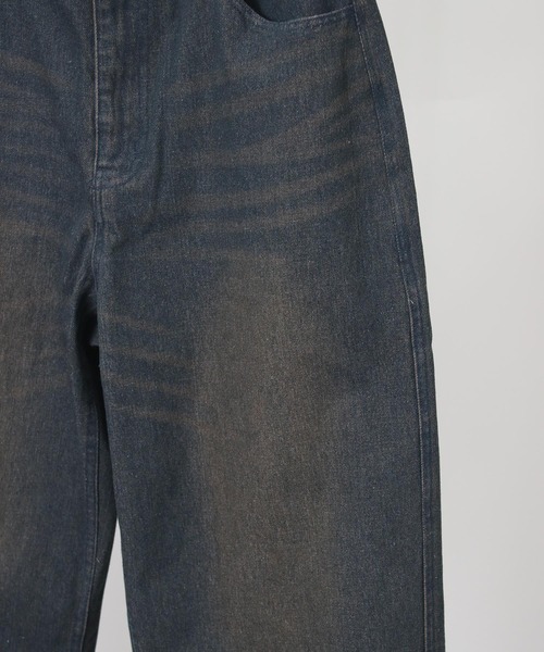 NYLAUS（ナイラス）の「【Nylaus】ヴィンテージ デニムワイドパンツ デニムパンツ ワイドパンツ（デニムパンツ・メンズ・ブルー/ブラック/ネイビー/チャコール・M/LL/L）」の9枚目の写真