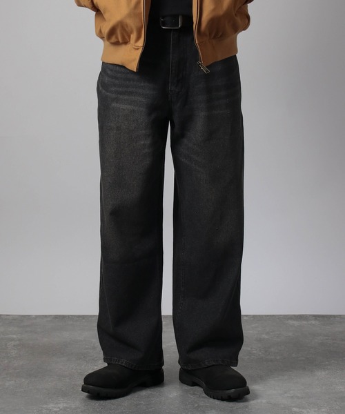 NYLAUS（ナイラス）の「【Nylaus】ヴィンテージ デニムワイドパンツ デニムパンツ ワイドパンツ（デニムパンツ・メンズ・ブルー/ブラック/ネイビー/チャコール・M/LL/L）」の15枚目の写真
