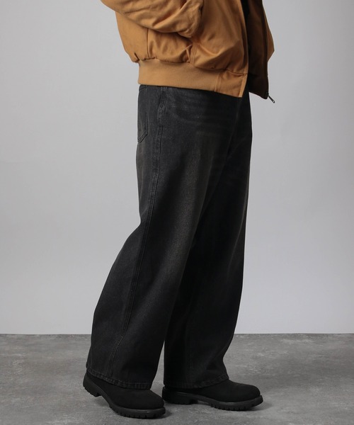 NYLAUS（ナイラス）の「【Nylaus】ヴィンテージ デニムワイドパンツ デニムパンツ ワイドパンツ（デニムパンツ・メンズ・ブルー/ブラック/ネイビー/チャコール・M/LL/L）」の16枚目の写真