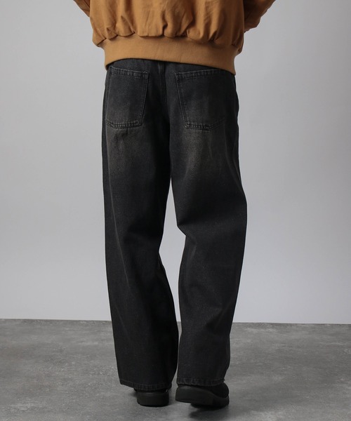 NYLAUS（ナイラス）の「【Nylaus】ヴィンテージ デニムワイドパンツ デニムパンツ ワイドパンツ（デニムパンツ・メンズ・ブルー/ブラック/ネイビー/チャコール・M/LL/L）」の17枚目の写真