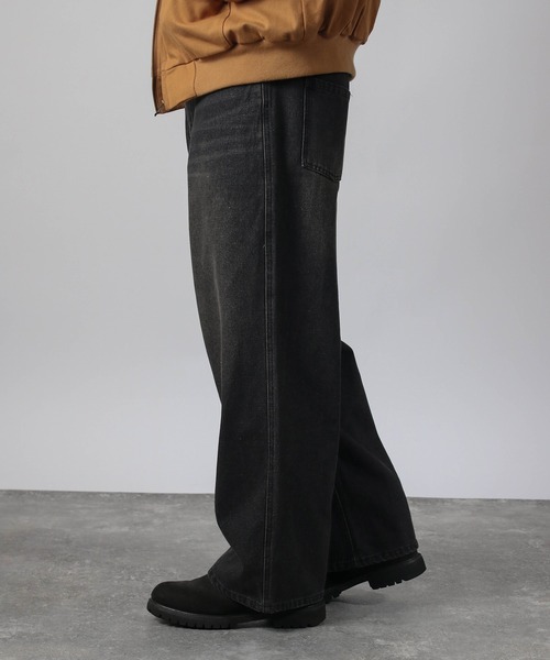 NYLAUS（ナイラス）の「【Nylaus】ヴィンテージ デニムワイドパンツ デニムパンツ ワイドパンツ（デニムパンツ・メンズ・ブルー/ブラック/ネイビー/チャコール・M/LL/L）」の18枚目の写真